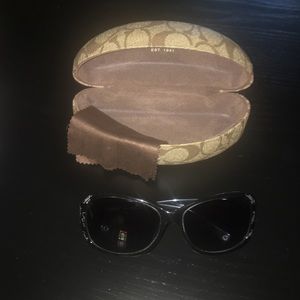 Black Coach sunglasses with case
